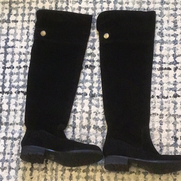Franco Sarto over the knee black suede boots - size 6 1/2 - Picture 1 of 5